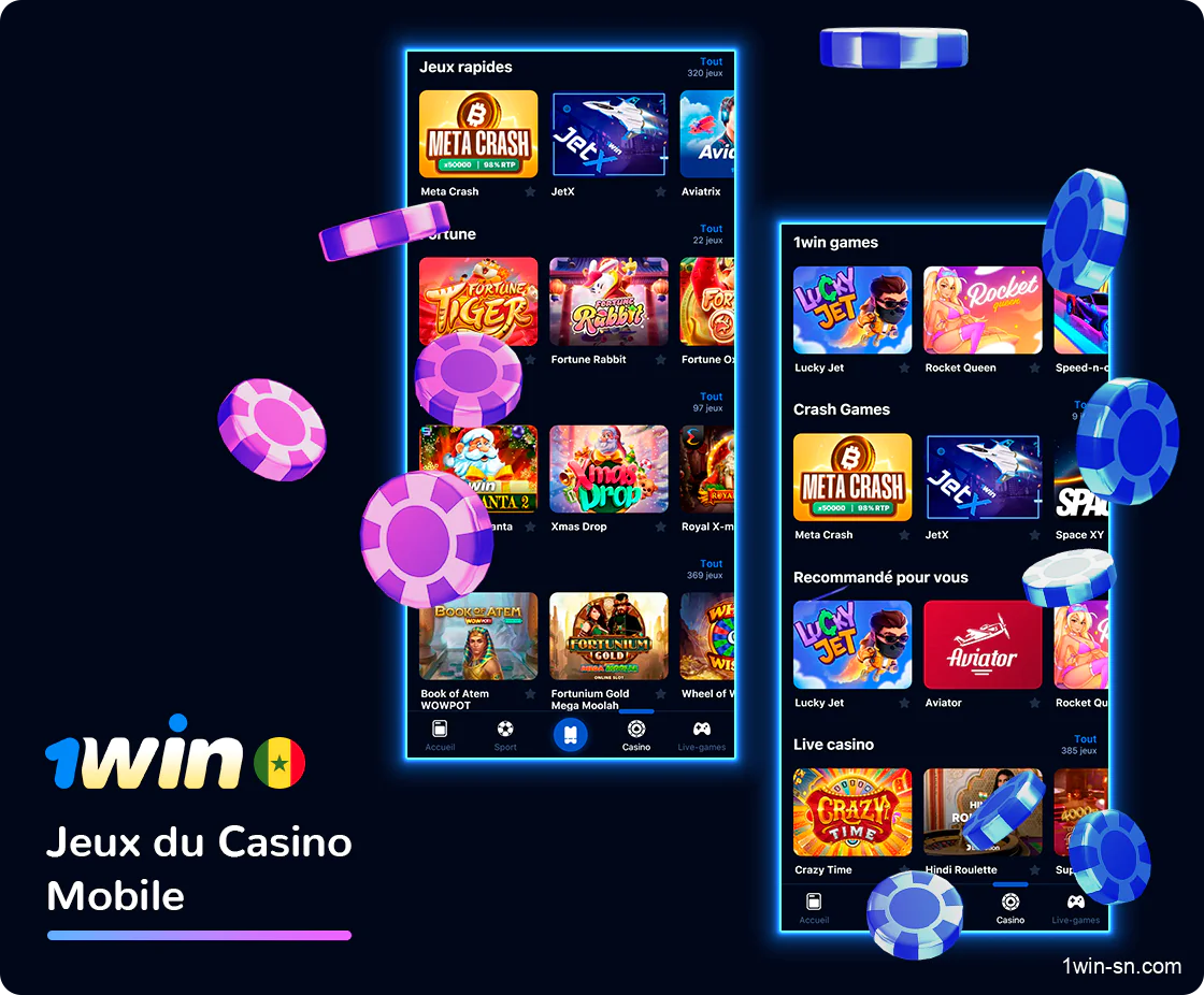 Jeux sur 1Win Mobile Casino