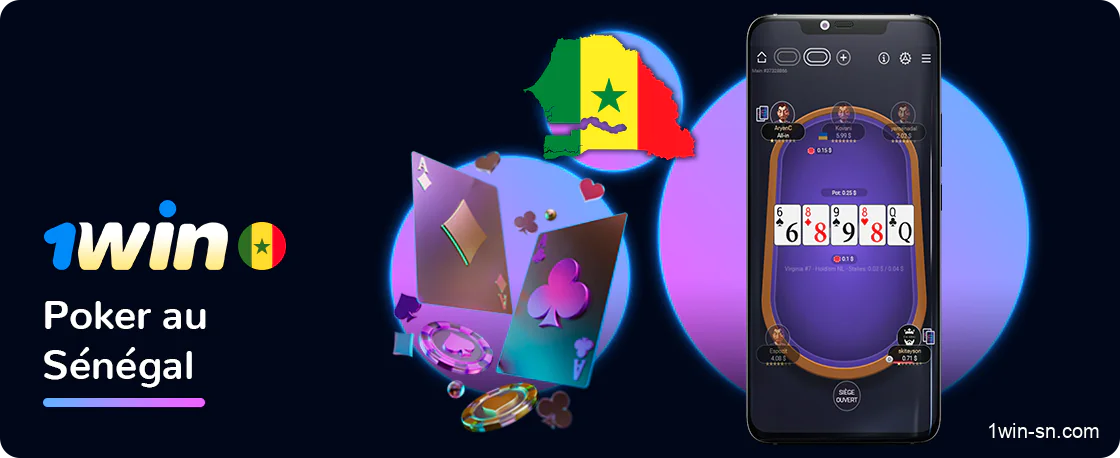 Poker sur 1Win Casino pour les joueurs du Sénégal